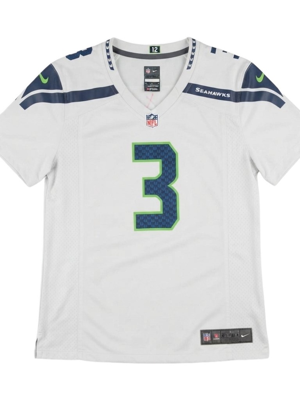 Nike Seattle Seahawks Russell Wilson #3 NFL On-Field Jersey, Size Large